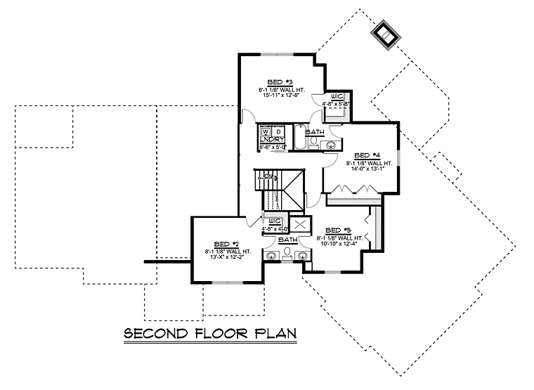 Country Craftsman Traditional Level Two of Plan 50662