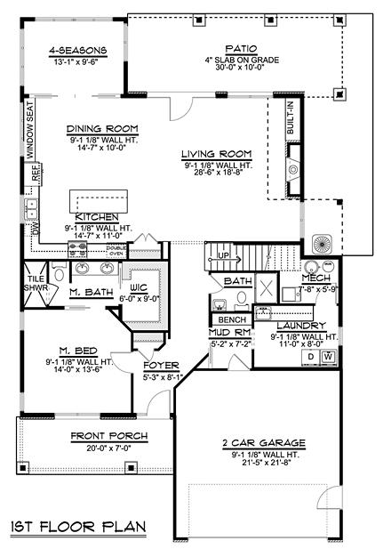 House Plan 50677 First Level Plan