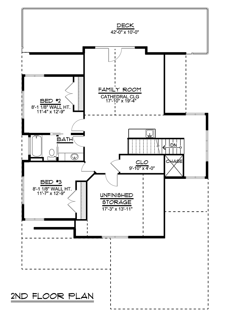 Bungalow Cottage Country Craftsman Level Two of Plan 50677