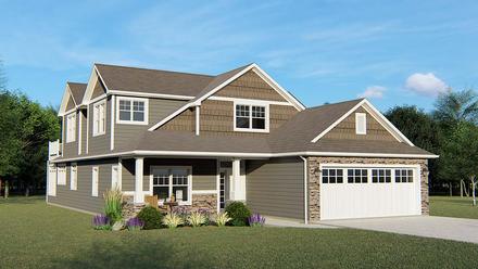 Bungalow Cottage Country Craftsman Elevation of Plan 50677