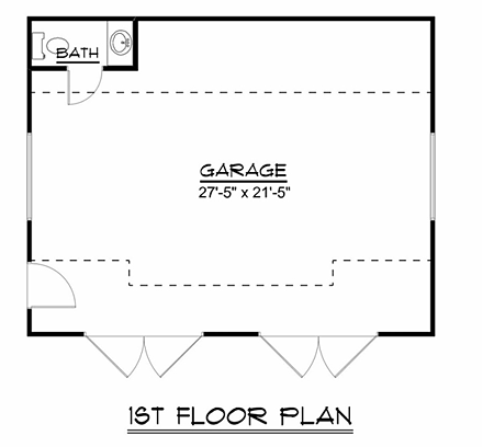 Garage Plan 50683 - 2 Car Garage First Level Plan