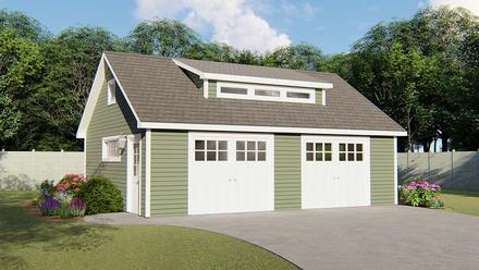 Garage Plan 50683 - 2 Car Garage Elevation