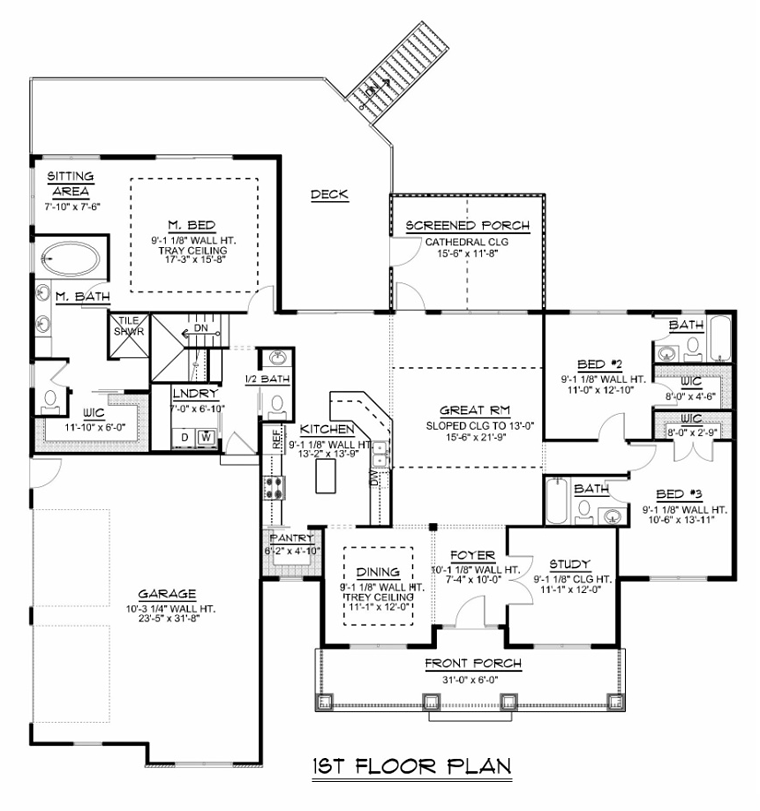 Bungalow Cottage Country Craftsman Level One of Plan 50685