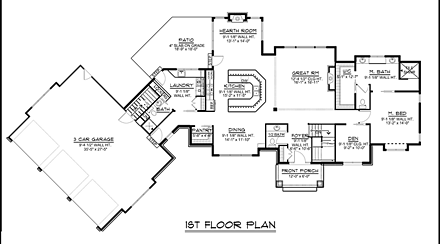 House Plan 50687 First Level Plan