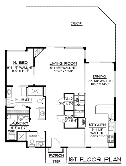 House Plan 50688 First Level Plan