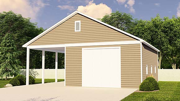 Garage Plan 50694 - 3 Car Garage Elevation