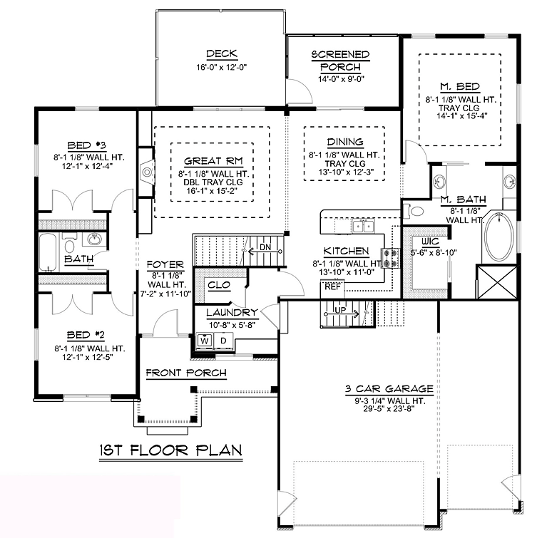 Ranch Traditional Level One of Plan 50697