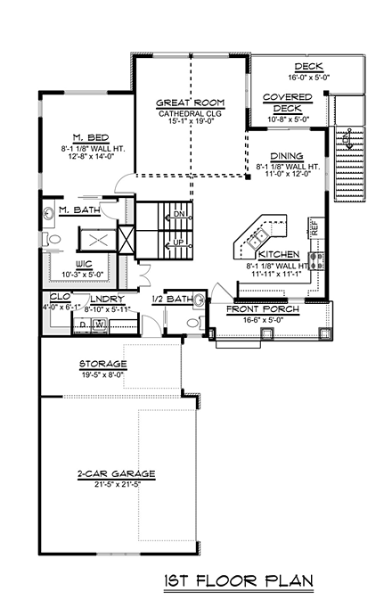 House Plan 50704 First Level Plan
