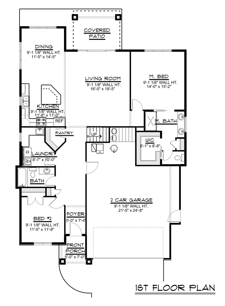 Bungalow Craftsman Traditional Level One of Plan 50706