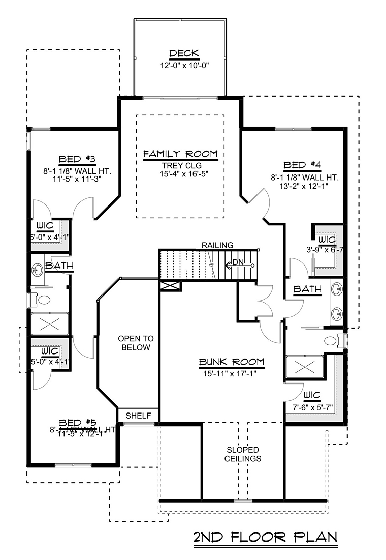 Bungalow Craftsman Traditional Level Two of Plan 50706