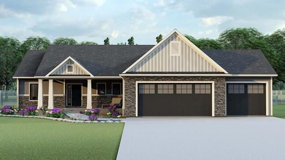 House Plan 50719 Elevation