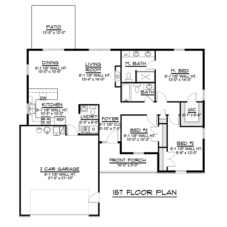 Ranch Traditional Level One of Plan 50728