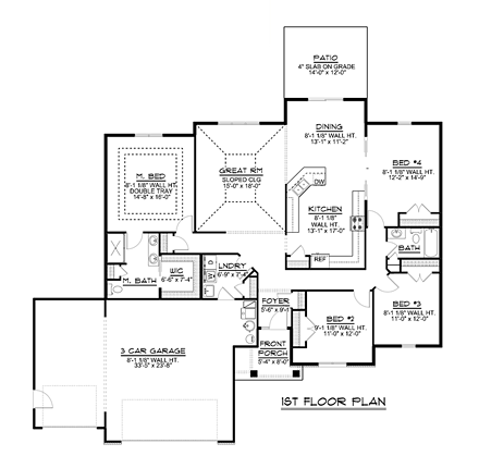 House Plan 50733 First Level Plan