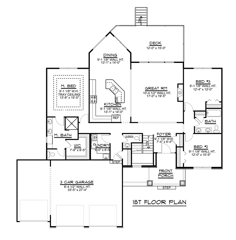 Bungalow Cottage Craftsman Level One of Plan 50736