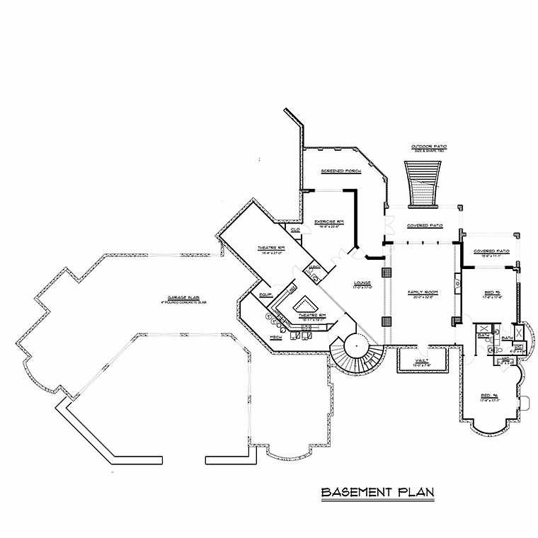 Italian Mediterranean Lower Level of Plan 50742