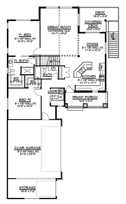 House Plan 50748 First Level Plan