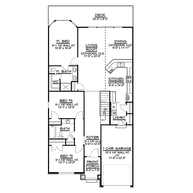 Craftsman Traditional Level One of Plan 50749