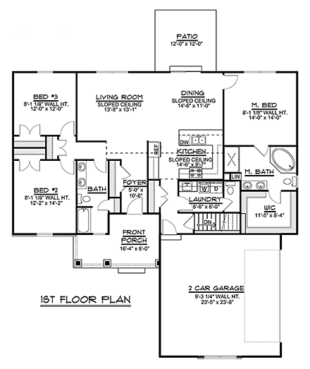 House Plan 50752 First Level Plan