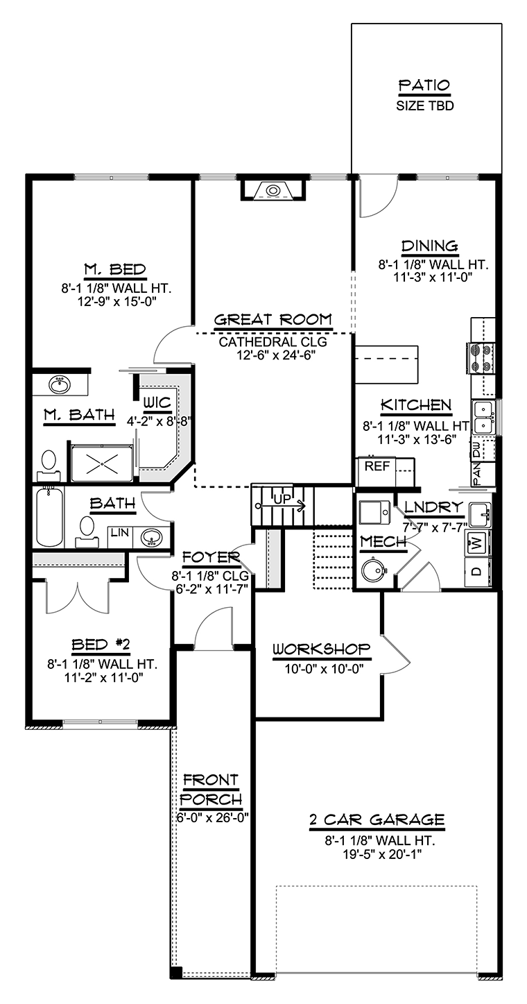 Country Ranch Level One of Plan 50756