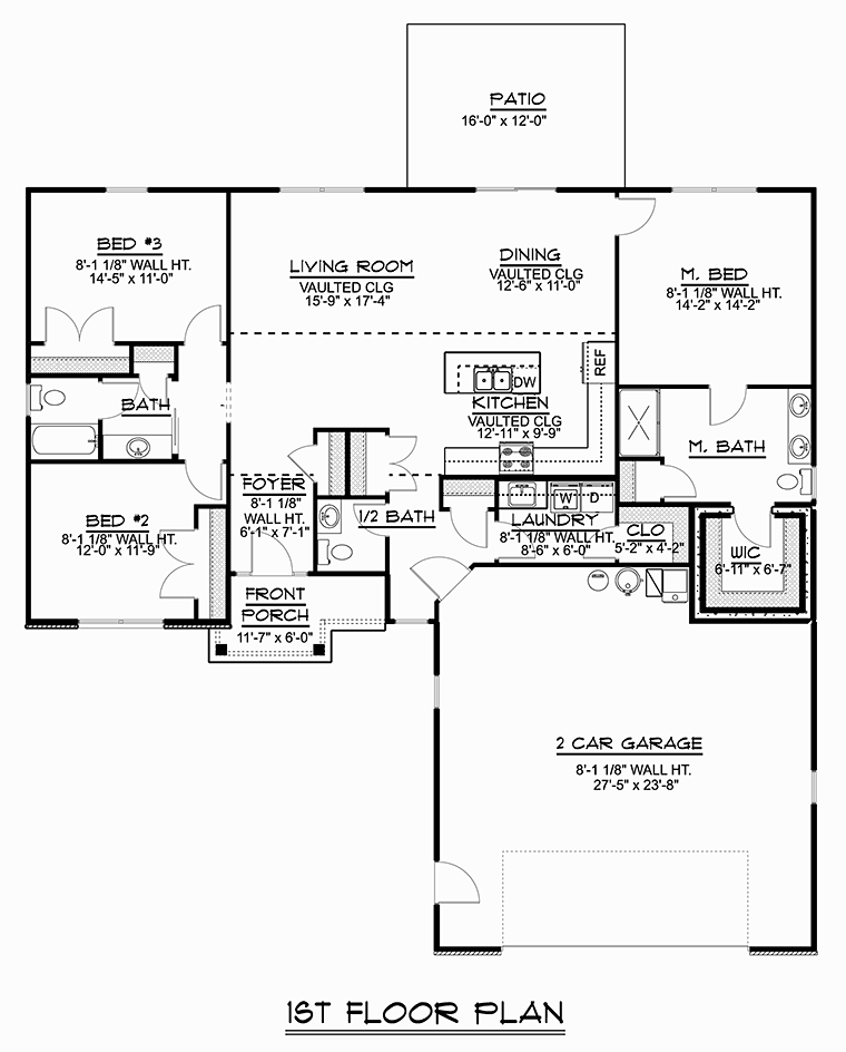 Ranch Traditional Level One of Plan 50778