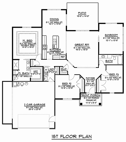 House Plan 50779 First Level Plan