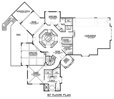 House Plan 50780 First Level Plan