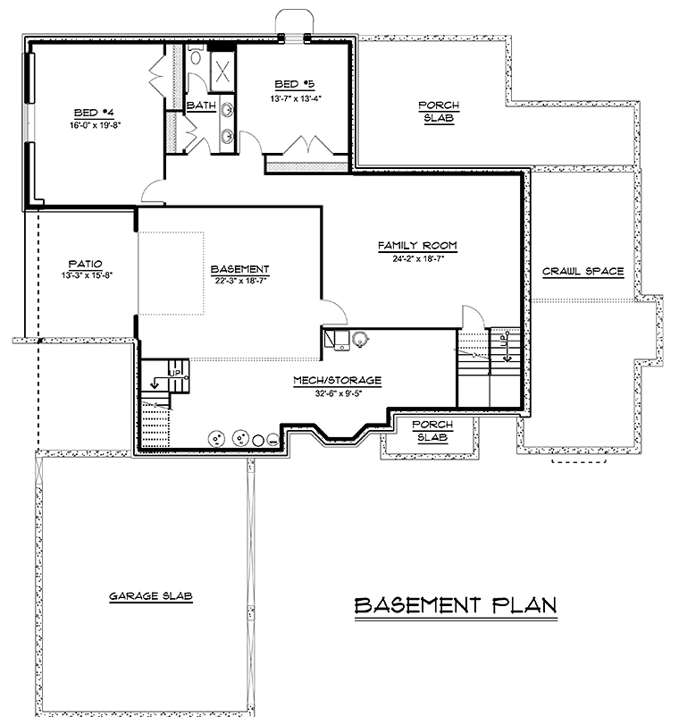 European Traditional Lower Level of Plan 50783