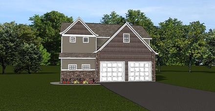 Garage Plan 50792 - 2 Car Garage Apartment Elevation