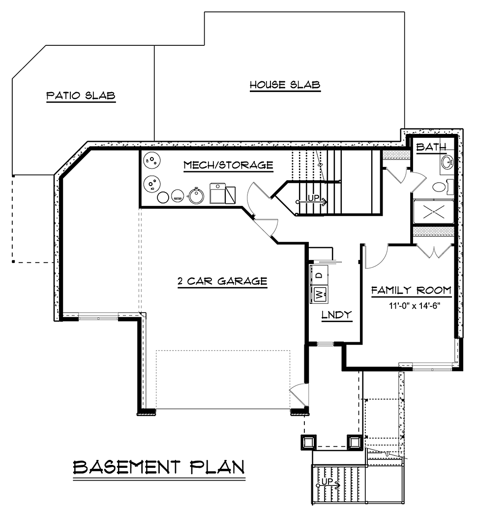 Craftsman Lower Level of Plan 50794