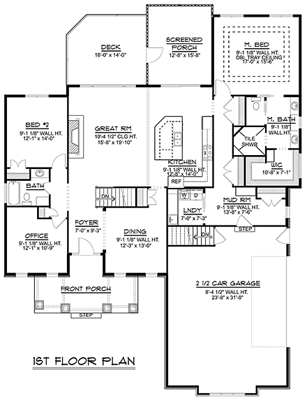House Plan 50795 First Level Plan