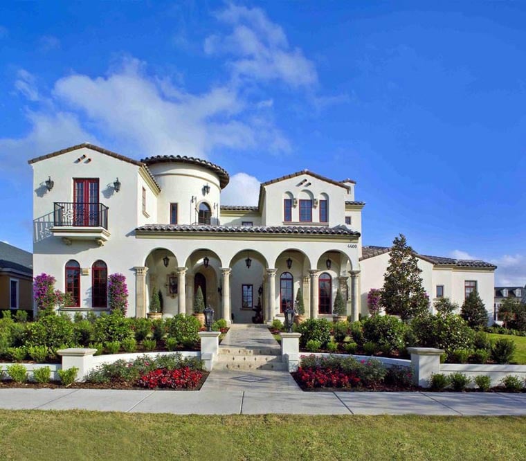 Mediterranean Plan with 6493 Sq. Ft., 6 Bedrooms, 7 Bathrooms, 3 Car Garage Elevation