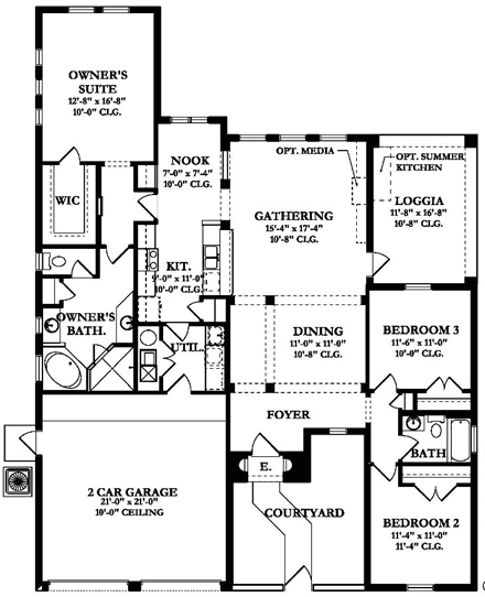 House Plan 50819 First Level Plan