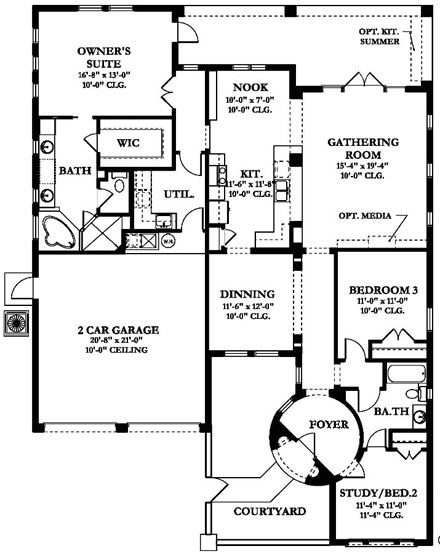 House Plan 50820 First Level Plan