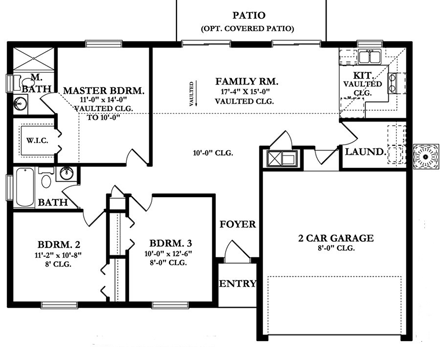 House Plan 50822 First Level Plan