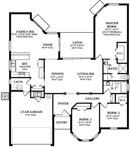 House Plan 50830 First Level Plan