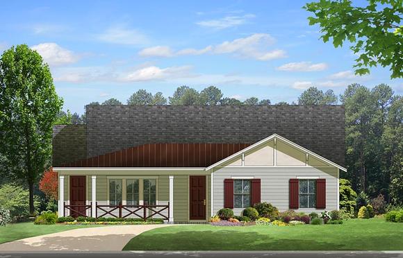 House Plan 50866 Elevation