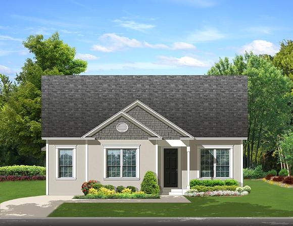 House Plan 50872 Elevation