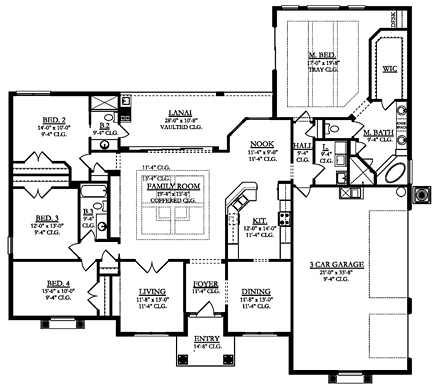 House Plan 50880 First Level Plan
