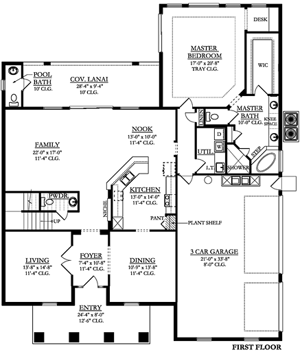 House Plan 50885 First Level Plan