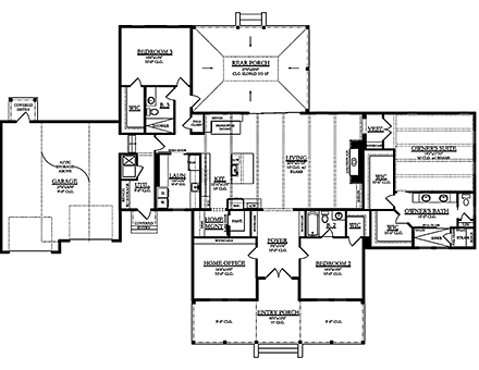 House Plan 50893 First Level Plan
