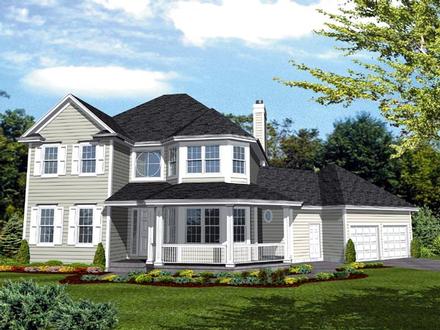 Bungalow Farmhouse Southern Victorian Elevation of Plan 51007