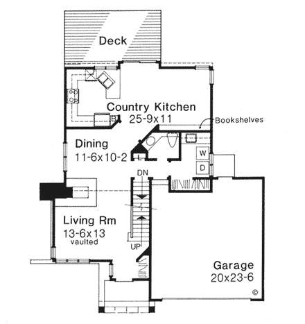 House Plan 51019 First Level Plan