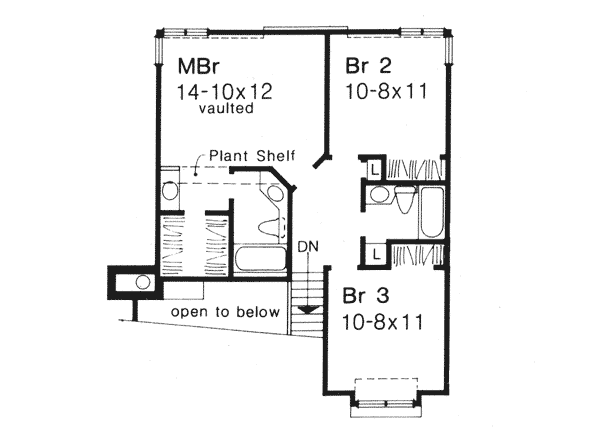 Contemporary One-Story Traditional Level Two of Plan 51019