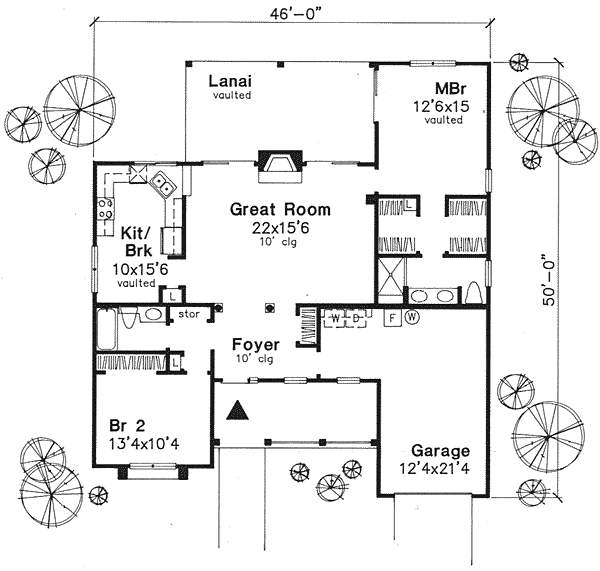 Country One-Story Level One of Plan 51024