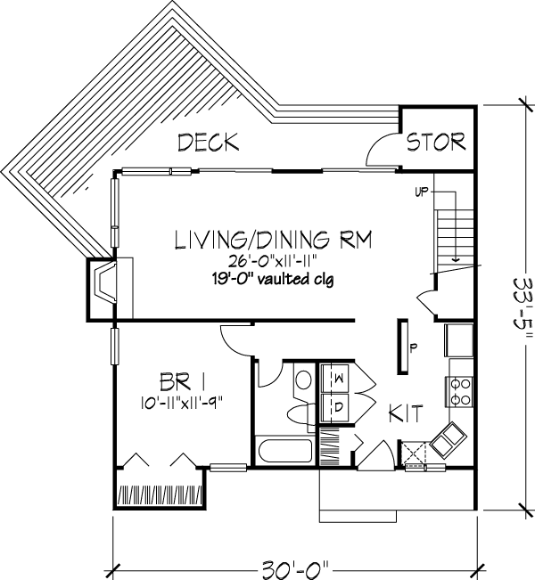 House Plan 51028 Level One