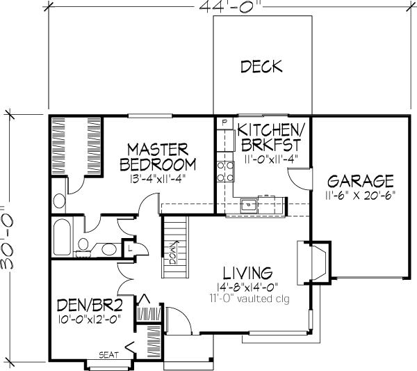 One-Story Level One of Plan 51036