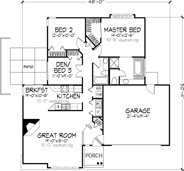 One-Story Level One of Plan 51041