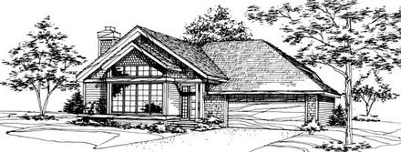 One-Story Elevation of Plan 51041