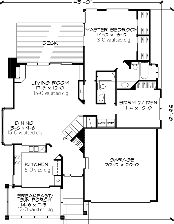 Craftsman Level One of Plan 51046