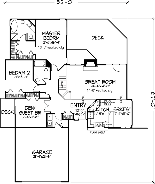 One-Story Level One of Plan 51047